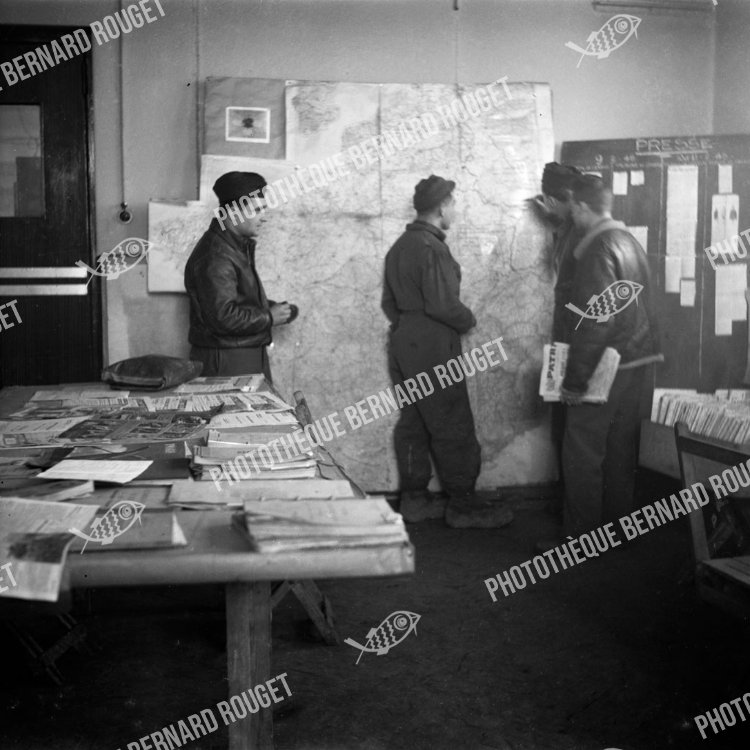 F250 Salle de renseignements, GB 1/32 "Bourgogne". MARAUDERS B26 FRANÇAIS 1944