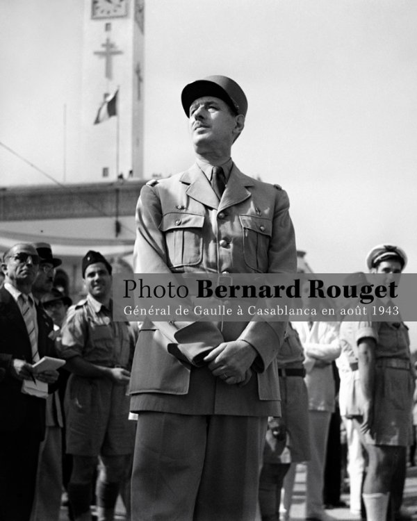 Le Général de Gaulle à Casablanca le 8 août 1943.