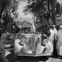 Sultan Mohammed Ben Youssef à Tanger en avril 1947.